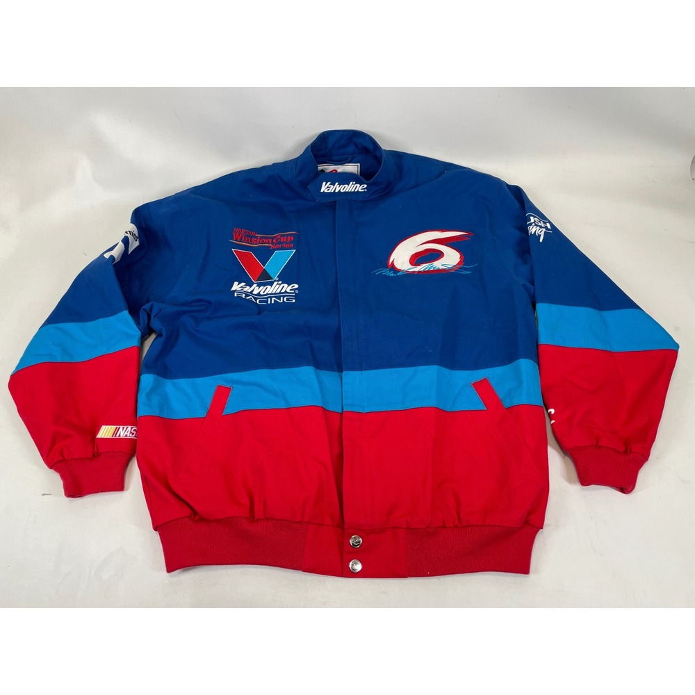 Chase Authentics Mark Martin Valvoline Racing Jacket XL Blue Red NASCAR Vintage